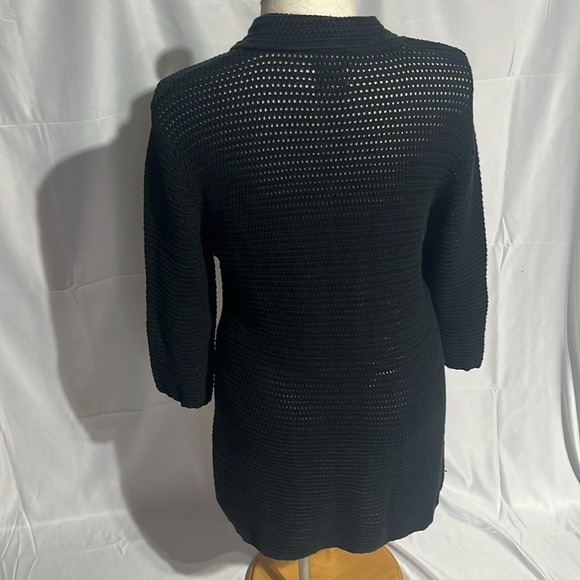 Chico’s womens black snap up knit cardigan sweater . - Picture 5 of 12